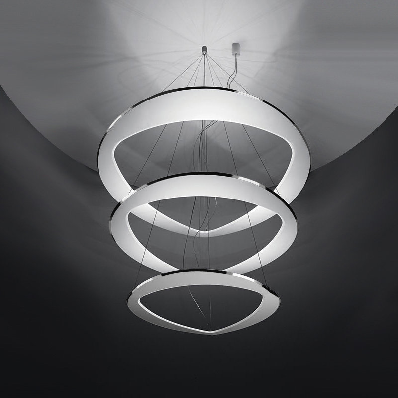 Diadema Chandeliers, White/Aluminum