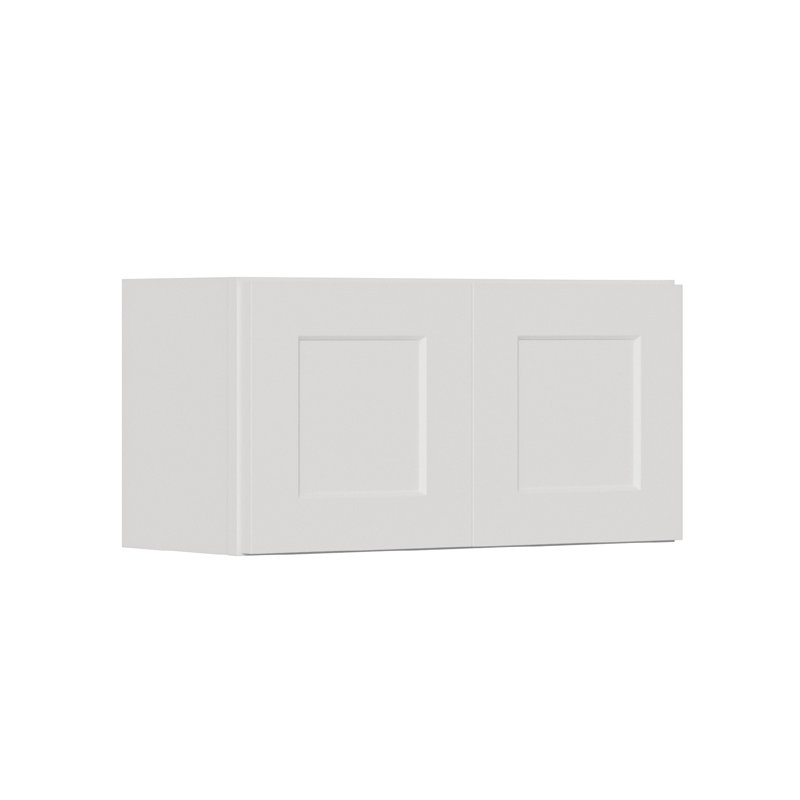 Armoire murale blanche en bois massif à une porte, 1 porte et 2 tablettes pour le rangement de la cuisine, de la salle de bain, de la salle de lavage, des tablettes réglables incluses