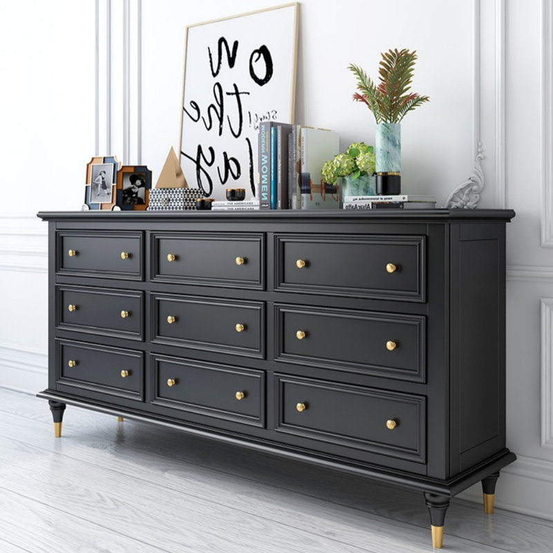 Commode d'appoint moderne tout en bois massif