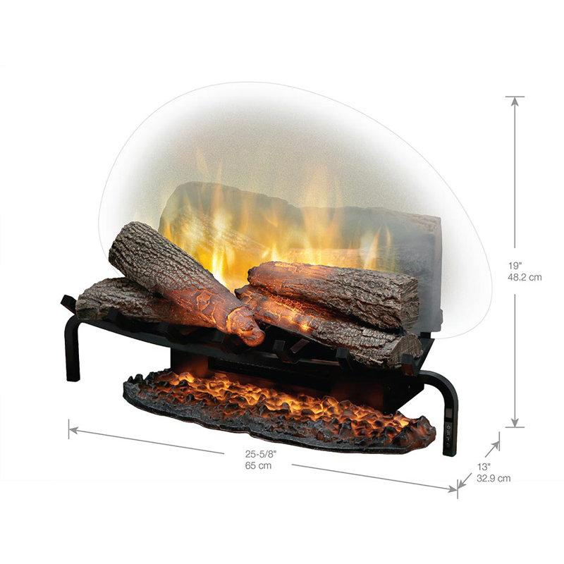 Dimplex 25-in Revillusion Electric Fireplace Log Set with Ashmat - 1,000 SQ FT