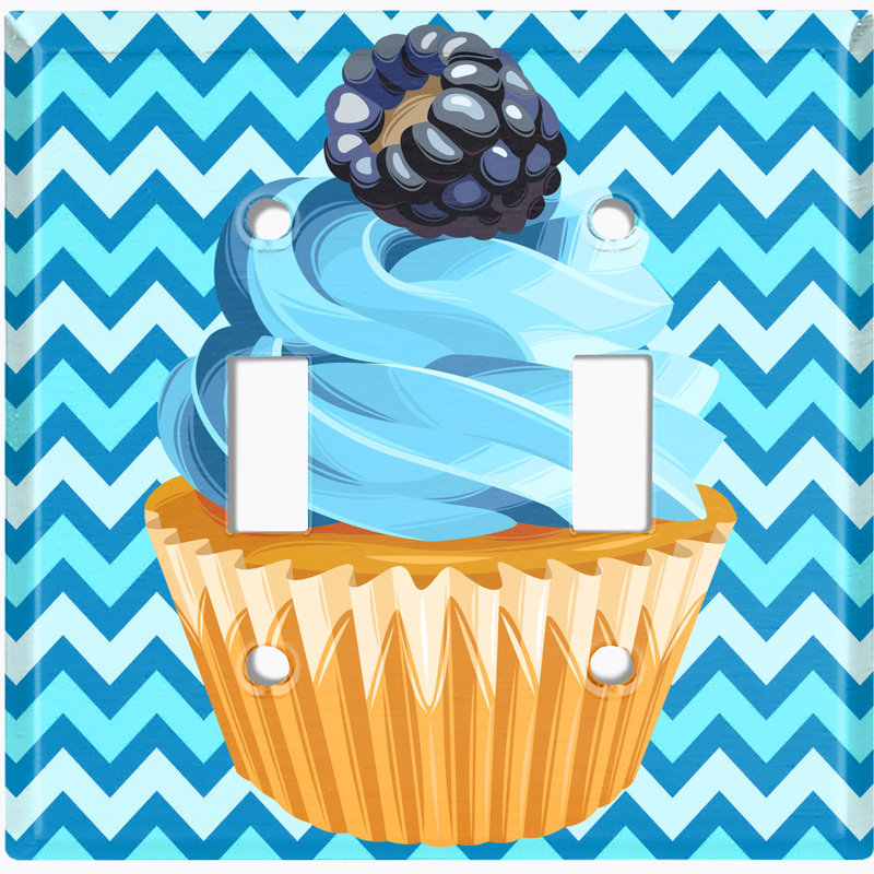 Plaque murale interrupteur à bascule Blackberry Cupcake