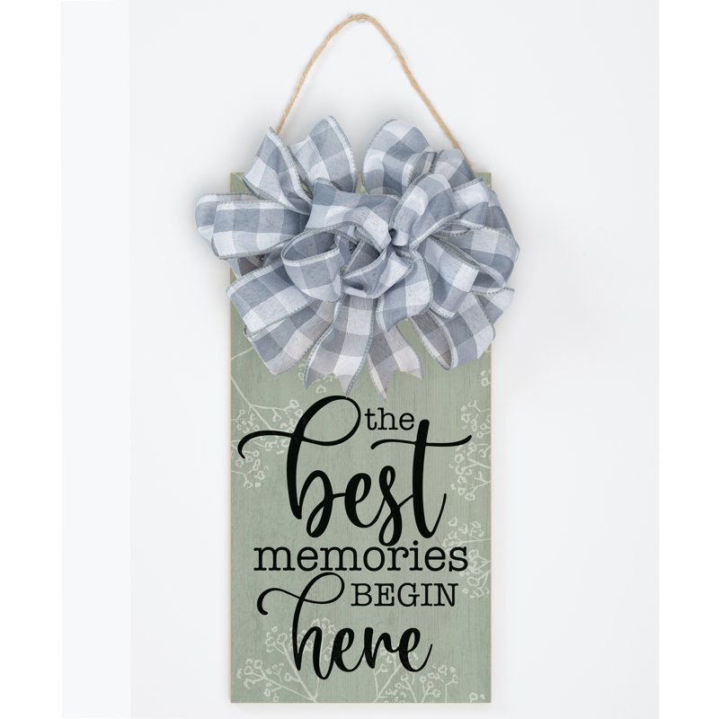 Plaque en bois 13,625 po x 6,75 po The Best Memories