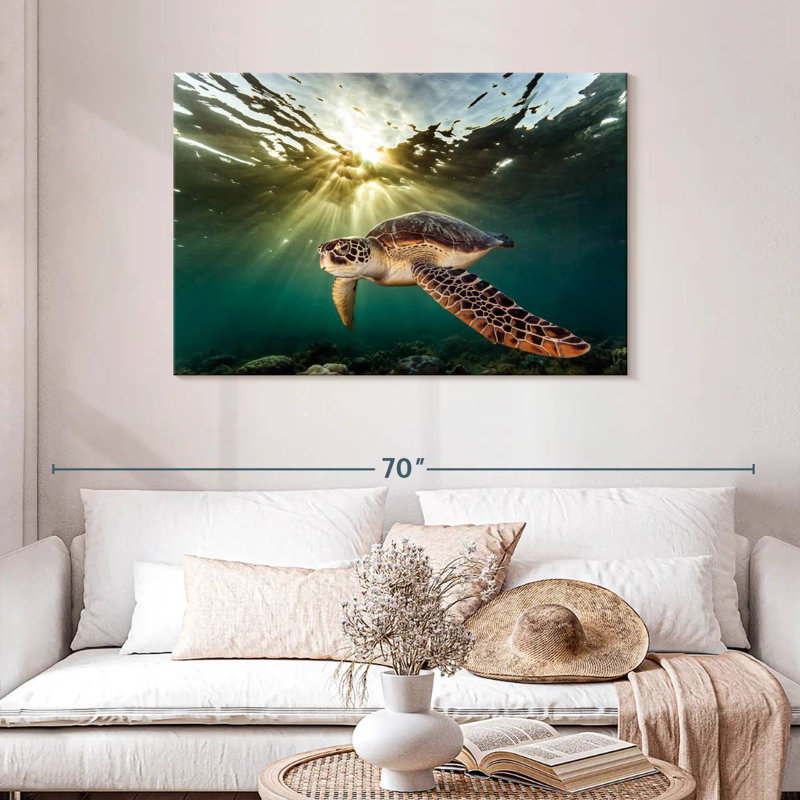 Brampt Philippine Green Turtle, 30" H x 45" W
