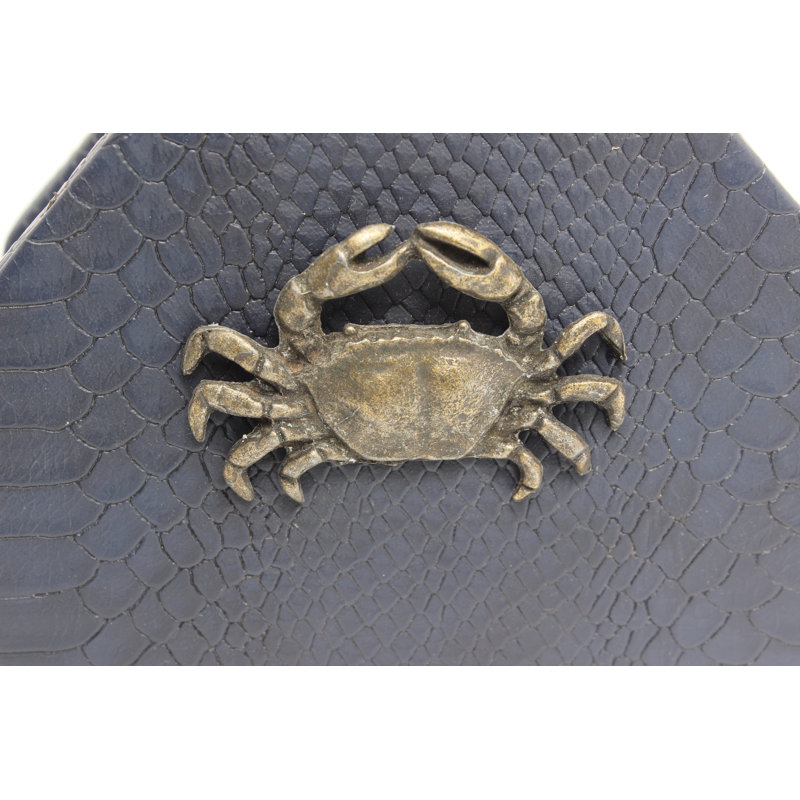 Porte-serviette crabe et peau de serpent, Blue