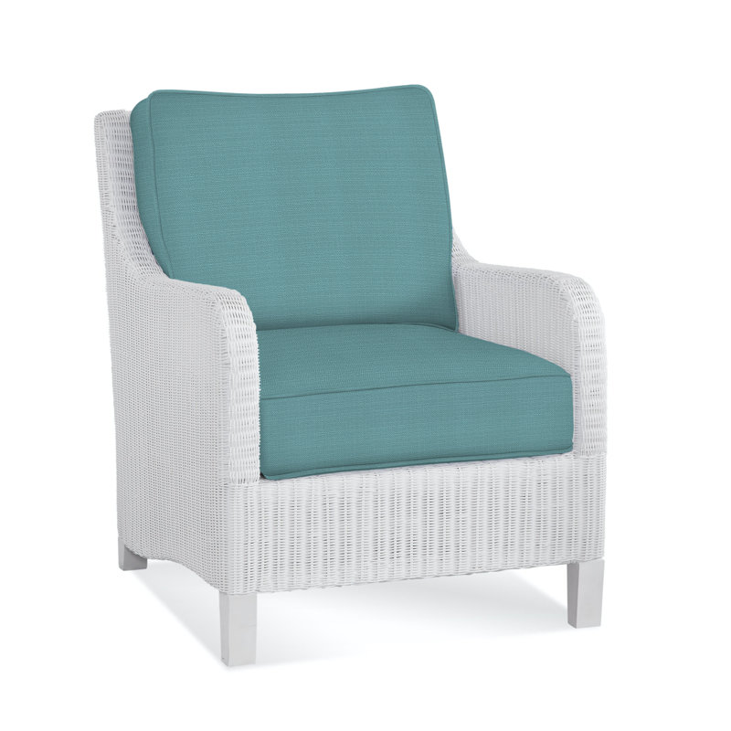 Chaise de patio avec coussins Tangier, Aqua; 6359-54