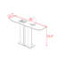 Light luxury style sintered stone console table.-555990689