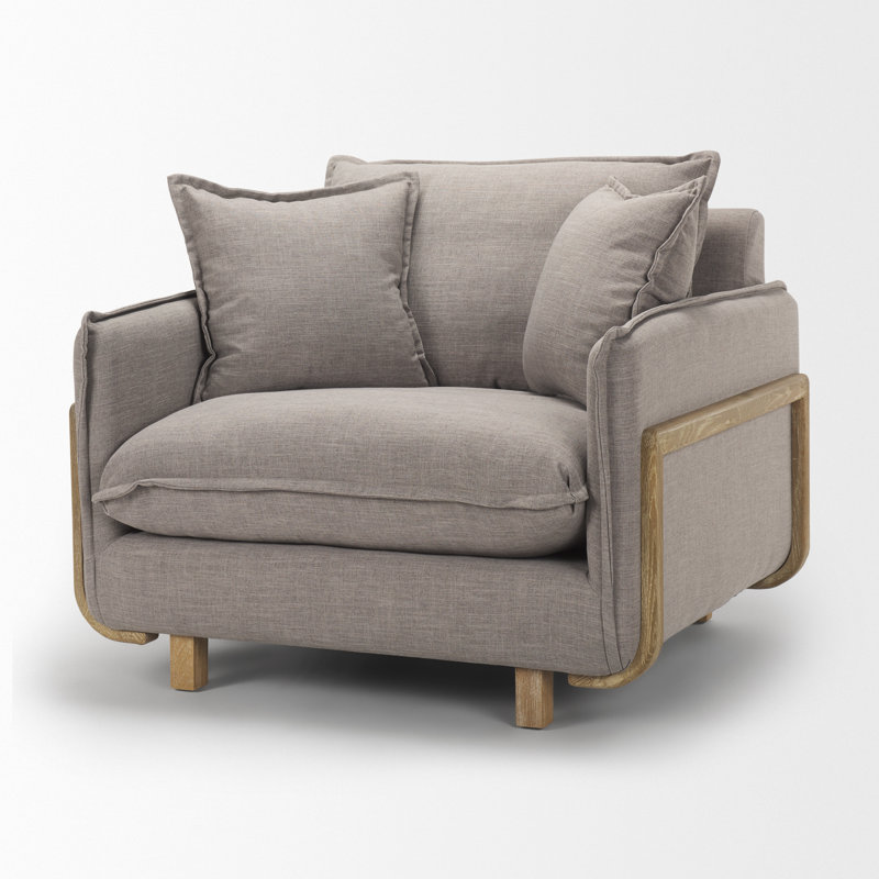 Lanece Upholstered Club Chair, Flint Gray