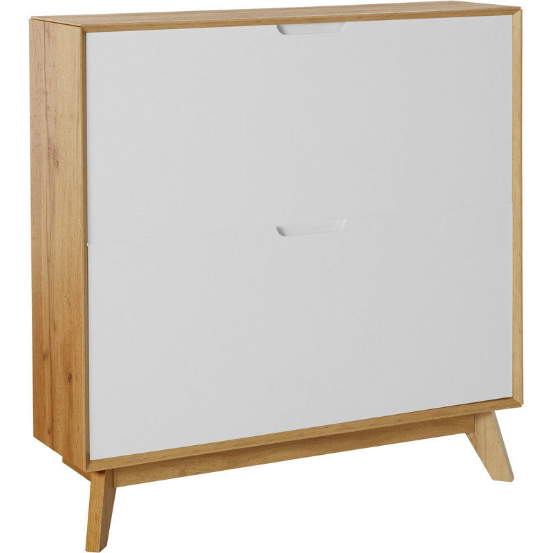 Rufous Shoe Storage Cabinet, Oak/White