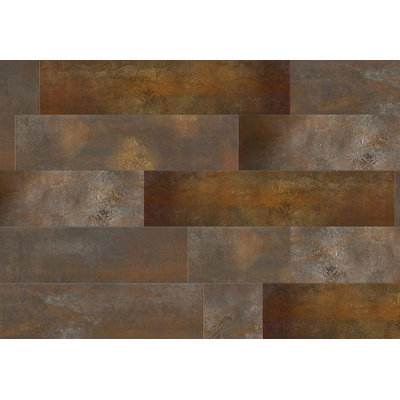 Peel  Stick Wall Mural  Brown Terracotta Tiles