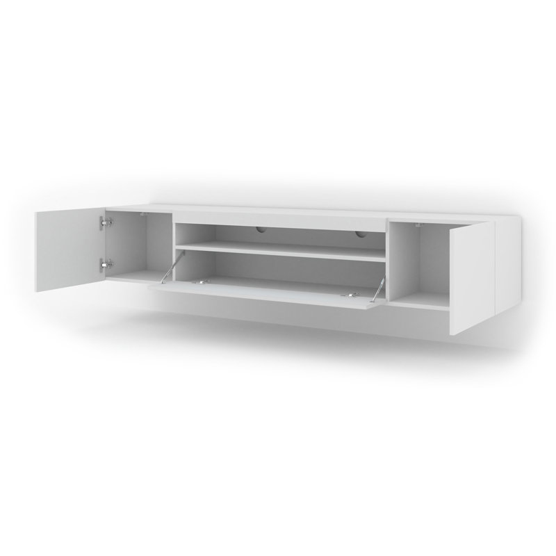 Carty TV Stand, White Matt