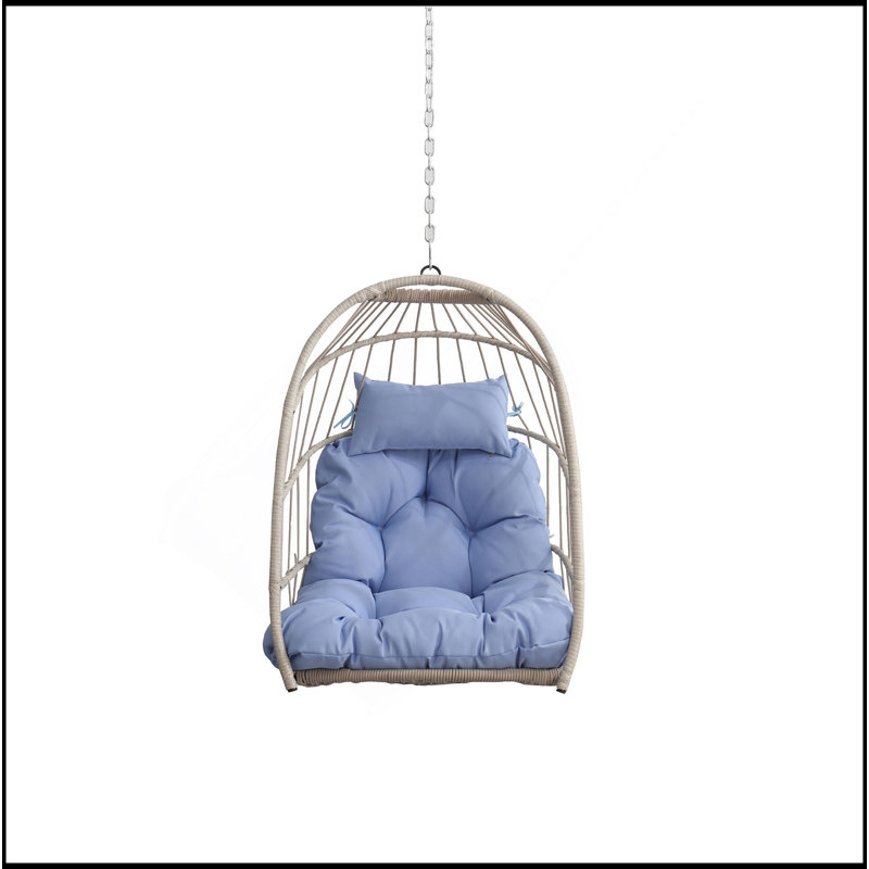Chaise suspendue en PE pour l'extérieur, Bleu