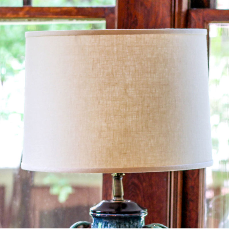  Abat-jour tambour en lin 13 po, Beige