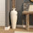 Maeanna Cream Ceramic Tall Amphora Floor Decorative Vase-137768983