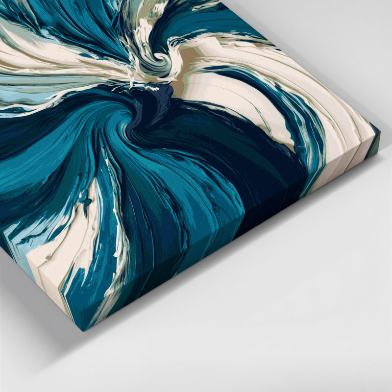 Lyrical Abstraction 84 Blue Canvas Wall Art, 8" H x 10" W