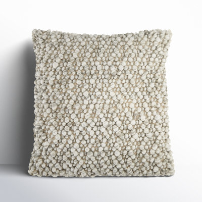 Upson Embroidered Wool Blend Throw Pillow