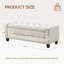 Banc de rangement rembourré en polyester 48,8 po-361108258