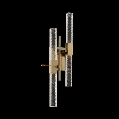 Apollo 2 LT Brushed Champagne Gold/Clear Wall Sconce Allegri