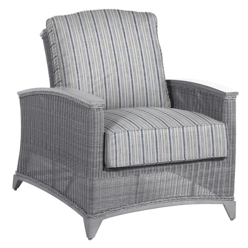 Astoria Patio Chair with Cushions, Rollo Chambray InsideOut® Linen, Welt, Astoria #24 Oyster