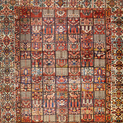 Tapis traditionnel rouge / beige