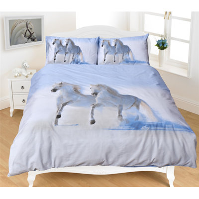 Heatly White Plain Weave 180 TC Duvet Cover Set