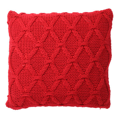 Coussin géométrique en tricot à motif géométrique