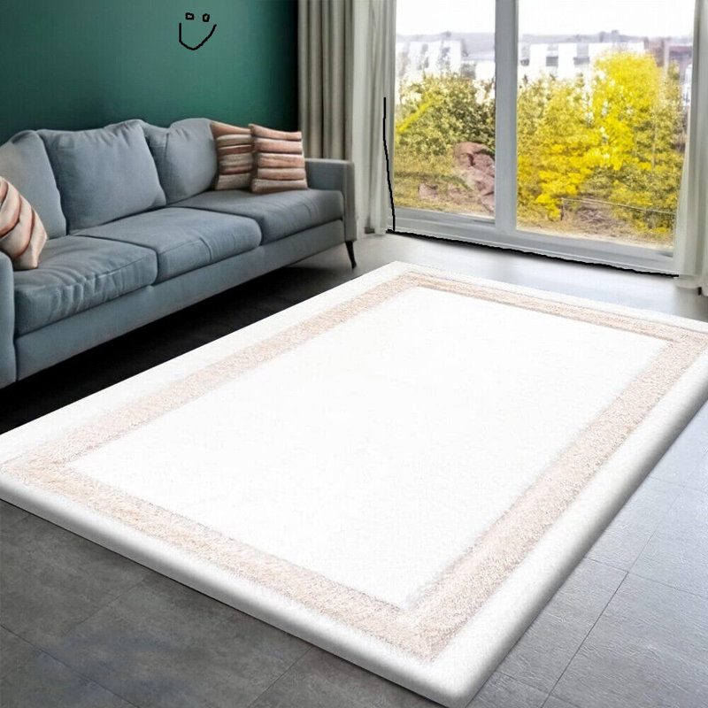 Solid Colour Shag Area Rug, Rectangle 200 x 290cm