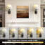 9 in. 1-Light Set of 2 Black Smart Wall Sconces with RGB+CCT Bulbs, App & Bluetooth Control, 16M Colours, Dimmable, Hardwired