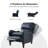 Beecher 28.75" Wide Leather Club Recliner-2034137807