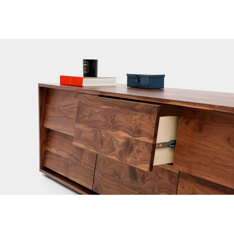 Oliver Solid Walnut 6-Drawer Horizontal Dresser