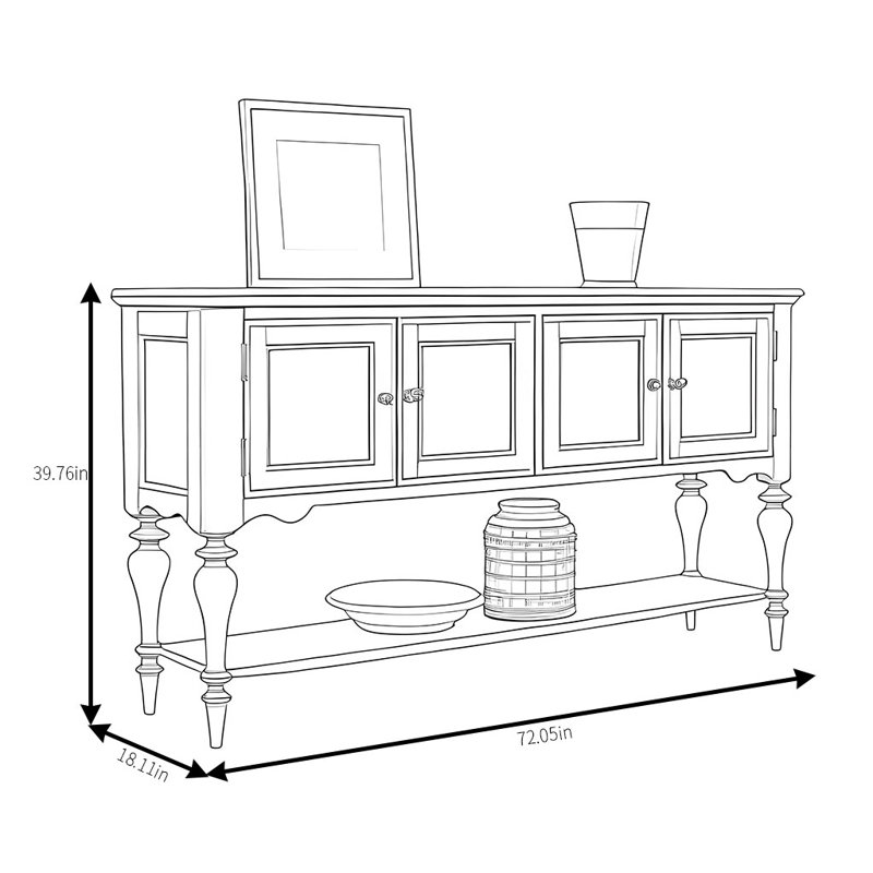 American Simple And Classic Sideboard