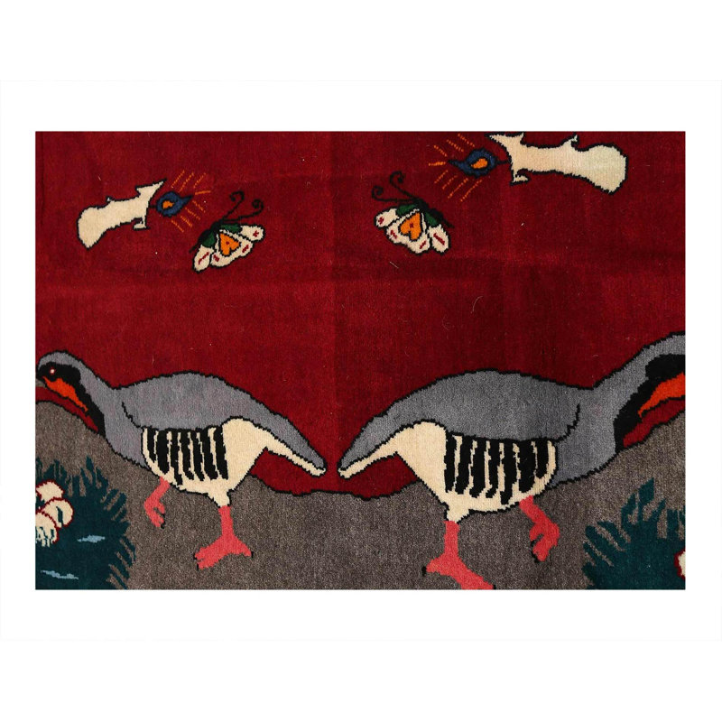 Tapis de couloir persan noué à la main 2 pi 6 po x 6 pi 9 po Shiraz