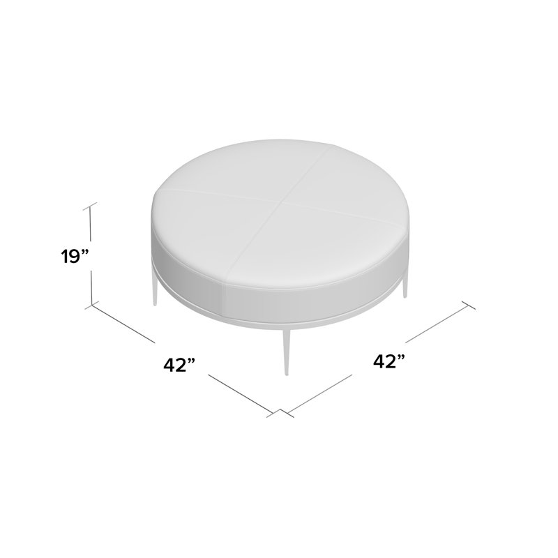 Urban Round Leather Ottoman