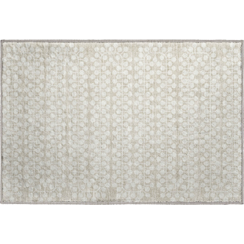 Premium Machine Washable Mayfield AMF2247 Geometric Rug, 1'8" x 2'6", Beige