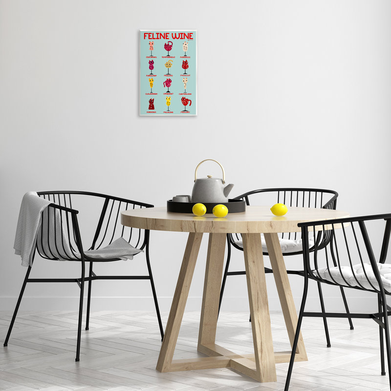 Plaque murale «Clever Feline Wine Drinks» par Carrie Cantwell, H 15 po x l 10 po