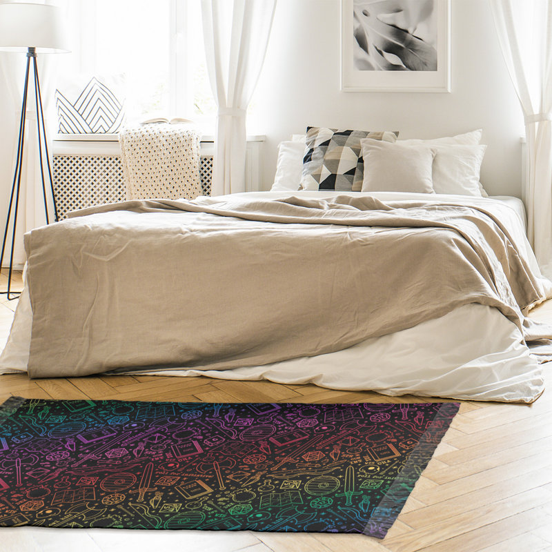 Tapis noir/rose/vert "lines rpg" Mcguigan, Non