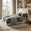 Linen Ottoman Bed with Built-in Cahrging Station, Modern Gas-Lift Storage Bed, Beige/Grey,  EU Double/King 140/160x200cm-1486623898-1486623893
