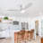 52 Inch Flush Mount Solid Wood Ceiling Fan With 6 Speed Remote Control Reversible DC Motor For Home