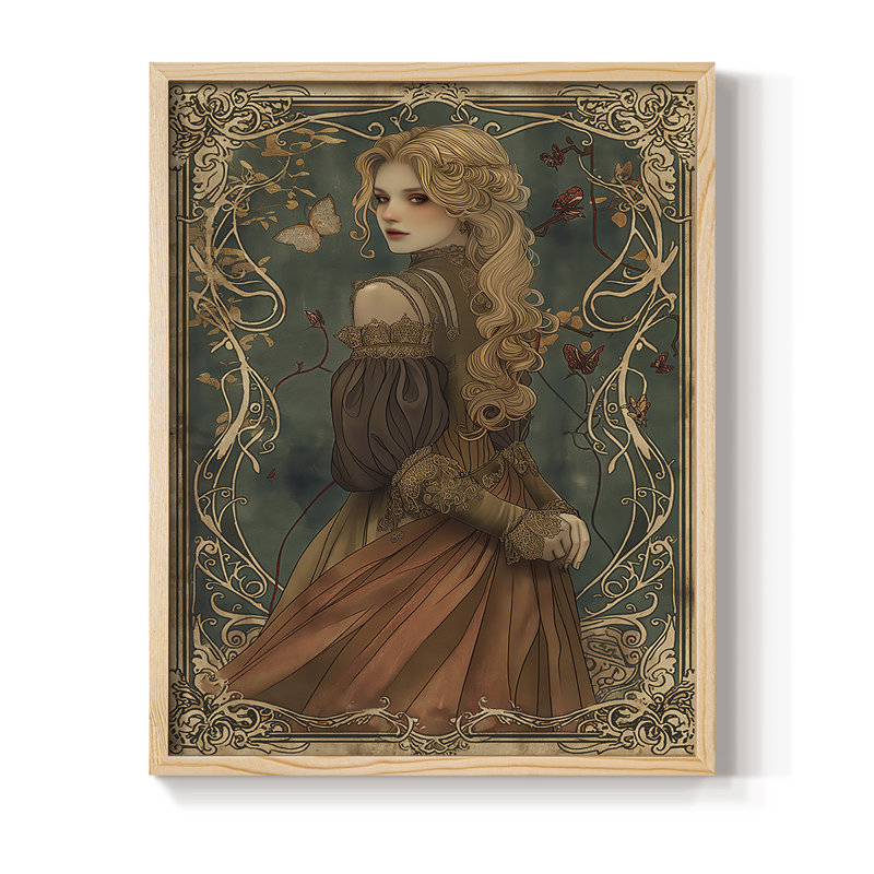 Reproduction encadrée WOMEN Series CCCCXXIX - bois massif, H 15 po x l 12 po
