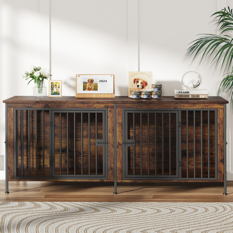Fidelmar Furniture Style Crate, Brown, 33.46" H x 78.74" W x 27.55" D