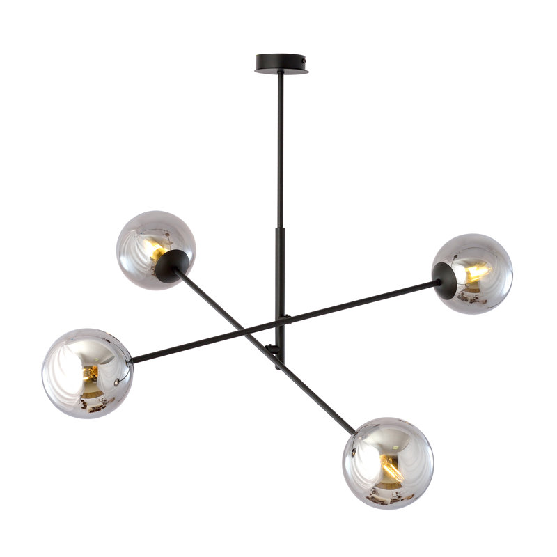4 - Light Sputnik Chandelier, Graphite