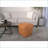 Ottoman Contemporary Multi-Use Square Pouf 16”x16”x16 | Caramel | Faux Leather-337253420