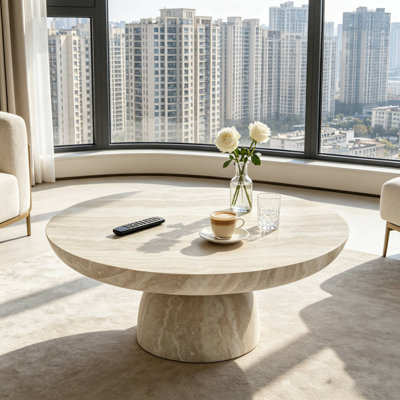 Charming Mushroom Coffee Table Enhances Leisure Time Perfect For Evening Relaxation & Stylish Use