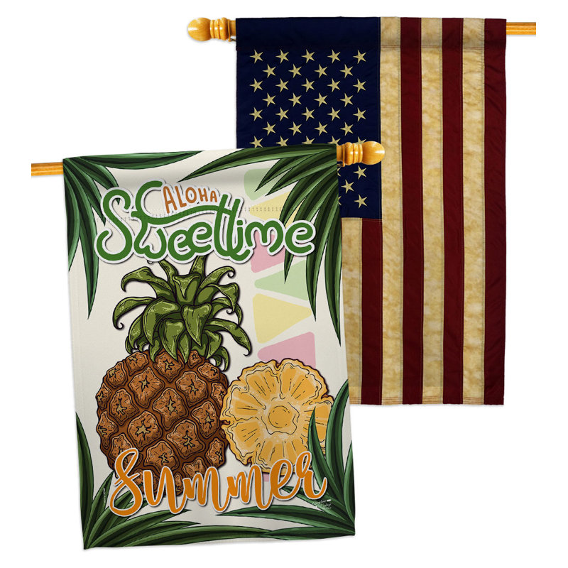 Drapeau de maison en polyester à 2 côtés 40 x 28 po