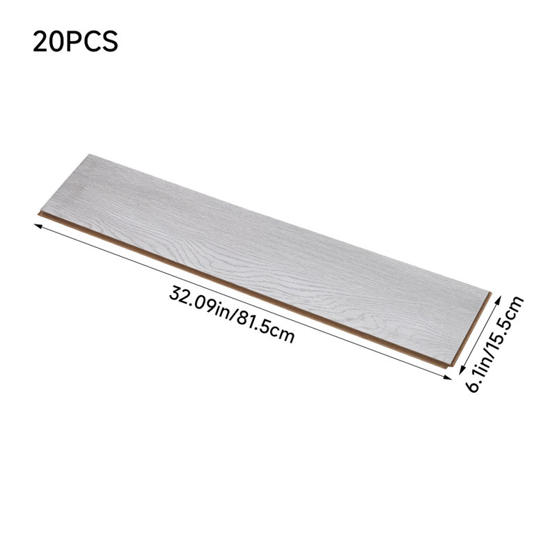 81.5cm W x 15.5cm L x 1.2cm Laminate Flooring