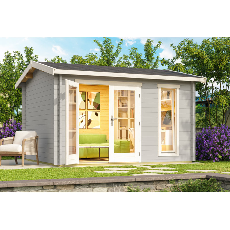Technoflex Chic-Sheds Banff 1 Solid Wood Garden Shed 13-Ft X11.5 -Ft With 1 Double Door And 1 Window