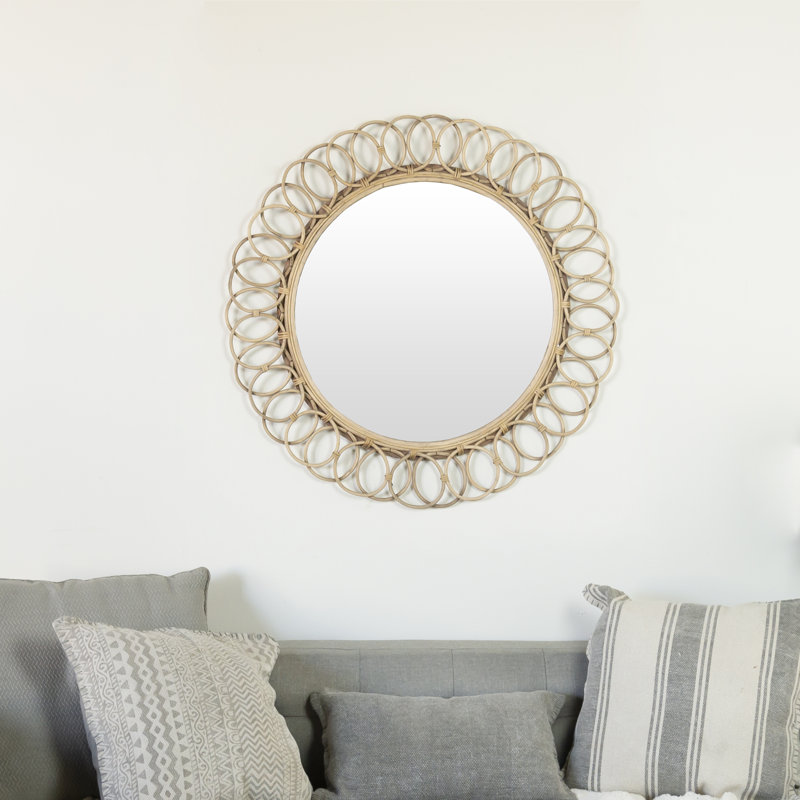 Miroir en rotin
