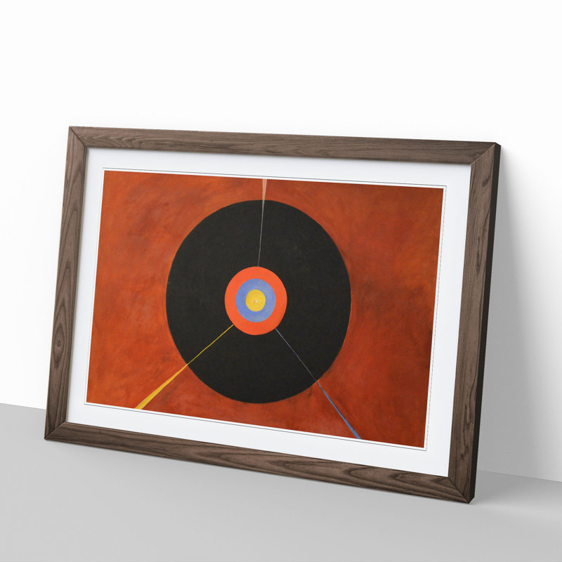 The Swan No.2 by Hilma Af Klint - Picture Frame Painting, 27cm H x 36cm W x 2cm D, Walnut Framed