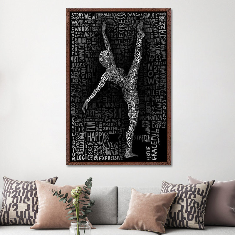Dancer by Ben Heine - Print on Canvas, 152.5 cm H x 101.5 cm W, Classic Brown Wood Framed