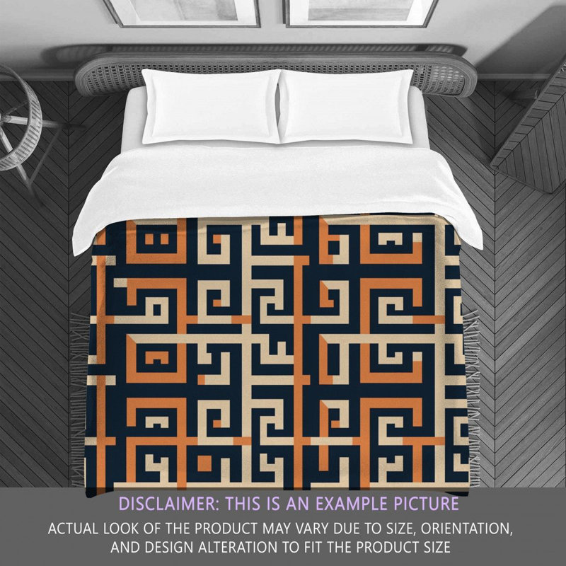 Polyester Geometric Shapes Comforter, Twin Extra Long Comforter