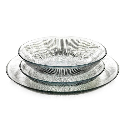Emrick 12 pcs. Glass Dinner Plate Set